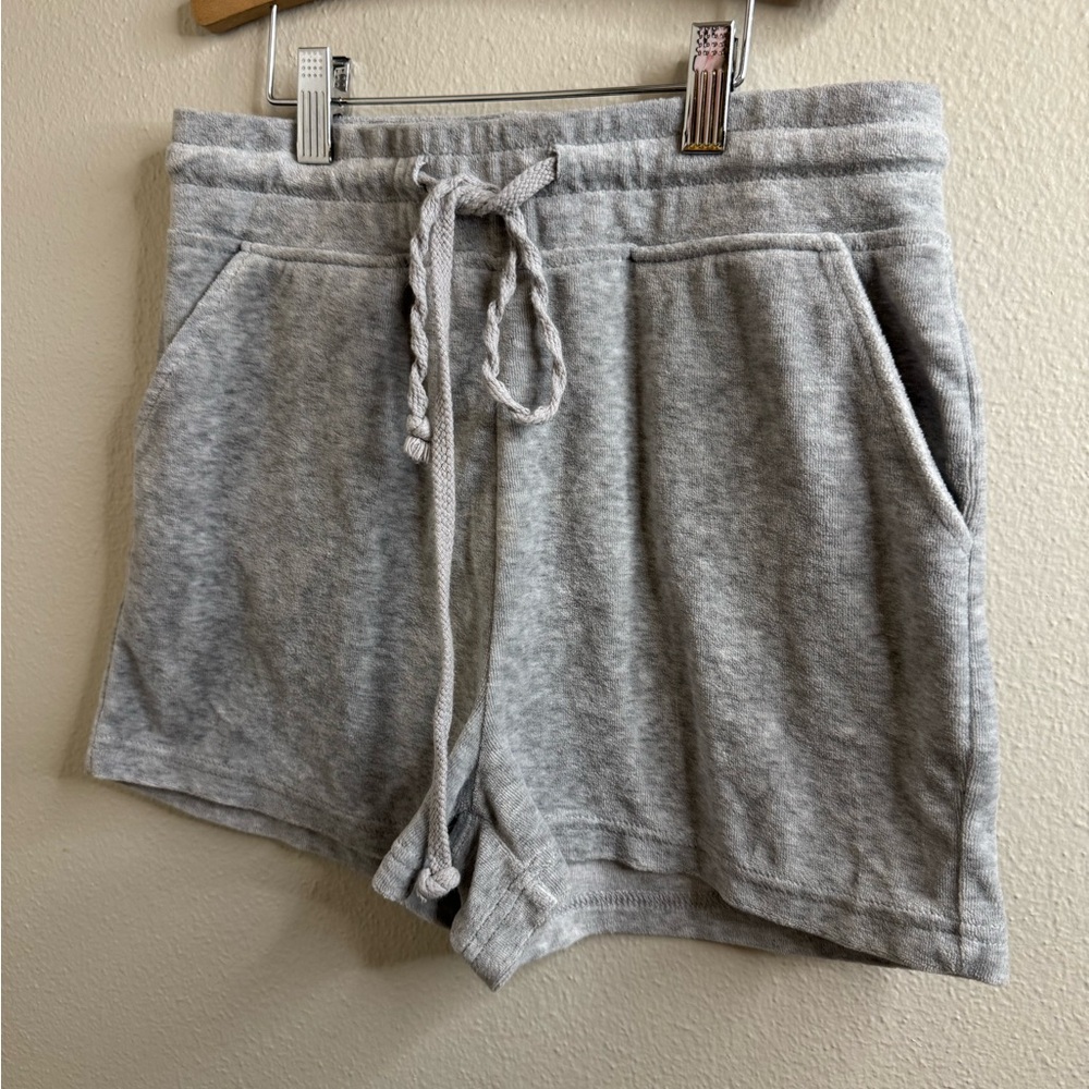 Fashion Nova Light Gray Drawstring Athletic Shorts